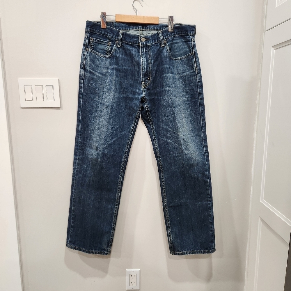 Levi's 559 Jeans Mens 36x30 Blue Medium Stone Wash Relaxed Straight Leg Denim